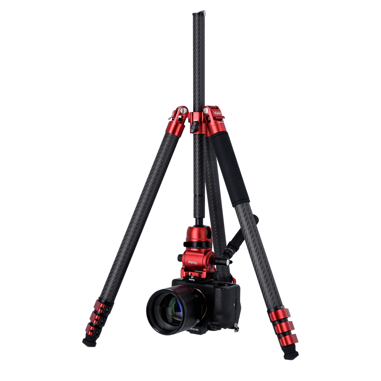 B-stock:easy traveler xl carbon video tripod red