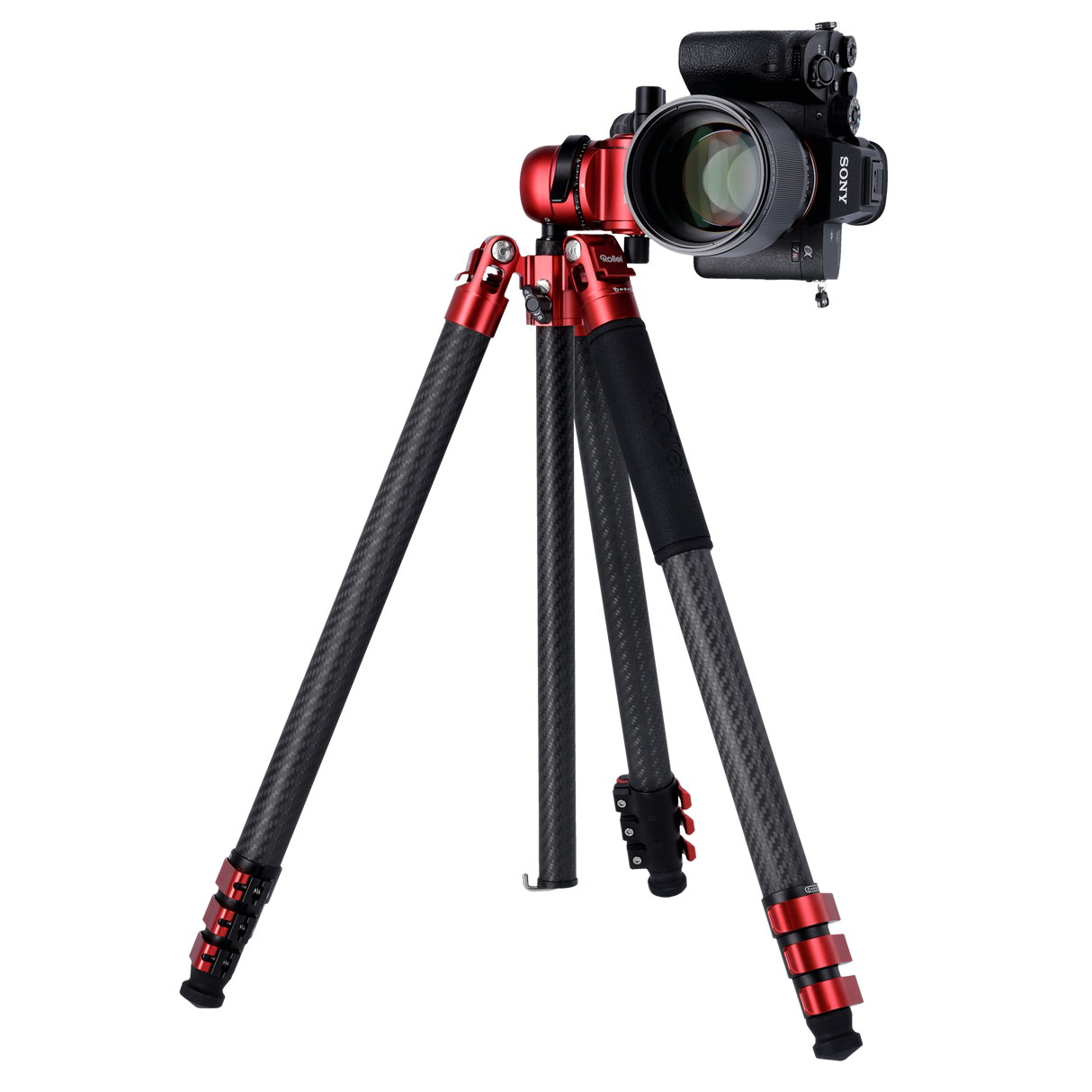 B-stock:easy traveler xl carbon video tripod red