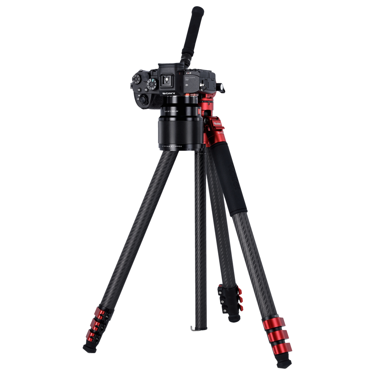 B-stock:easy traveler xl carbon video tripod red